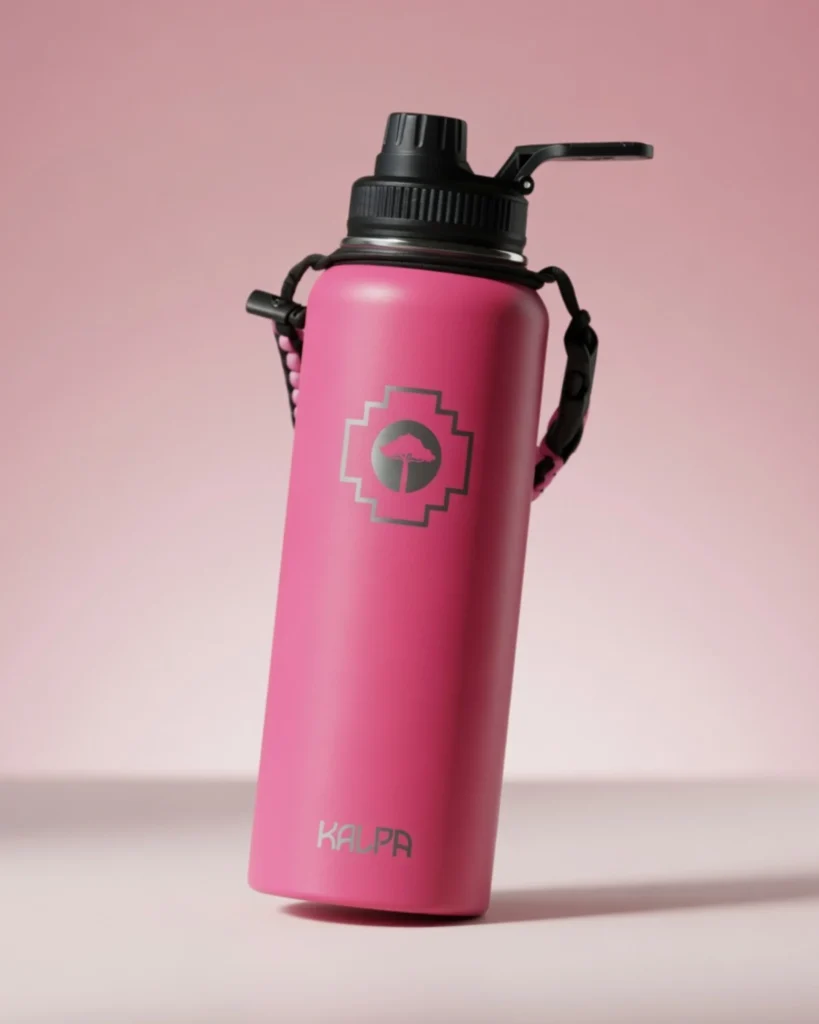 Botella Termica KALPA 1.2L — Kit Completo Incluido Rosado Fluorescente